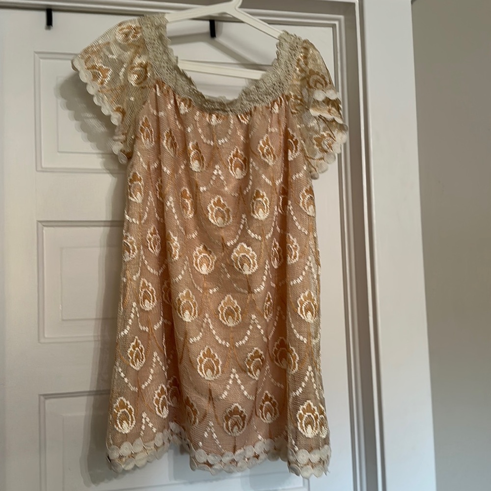 Anthropologie HD in Paris Crocheted Mini Dress